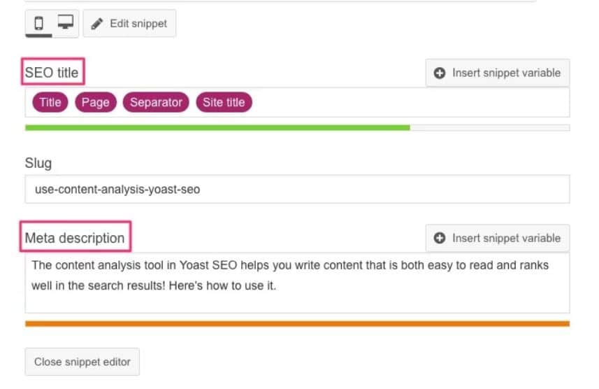 Yoast SEO Snippet Generator