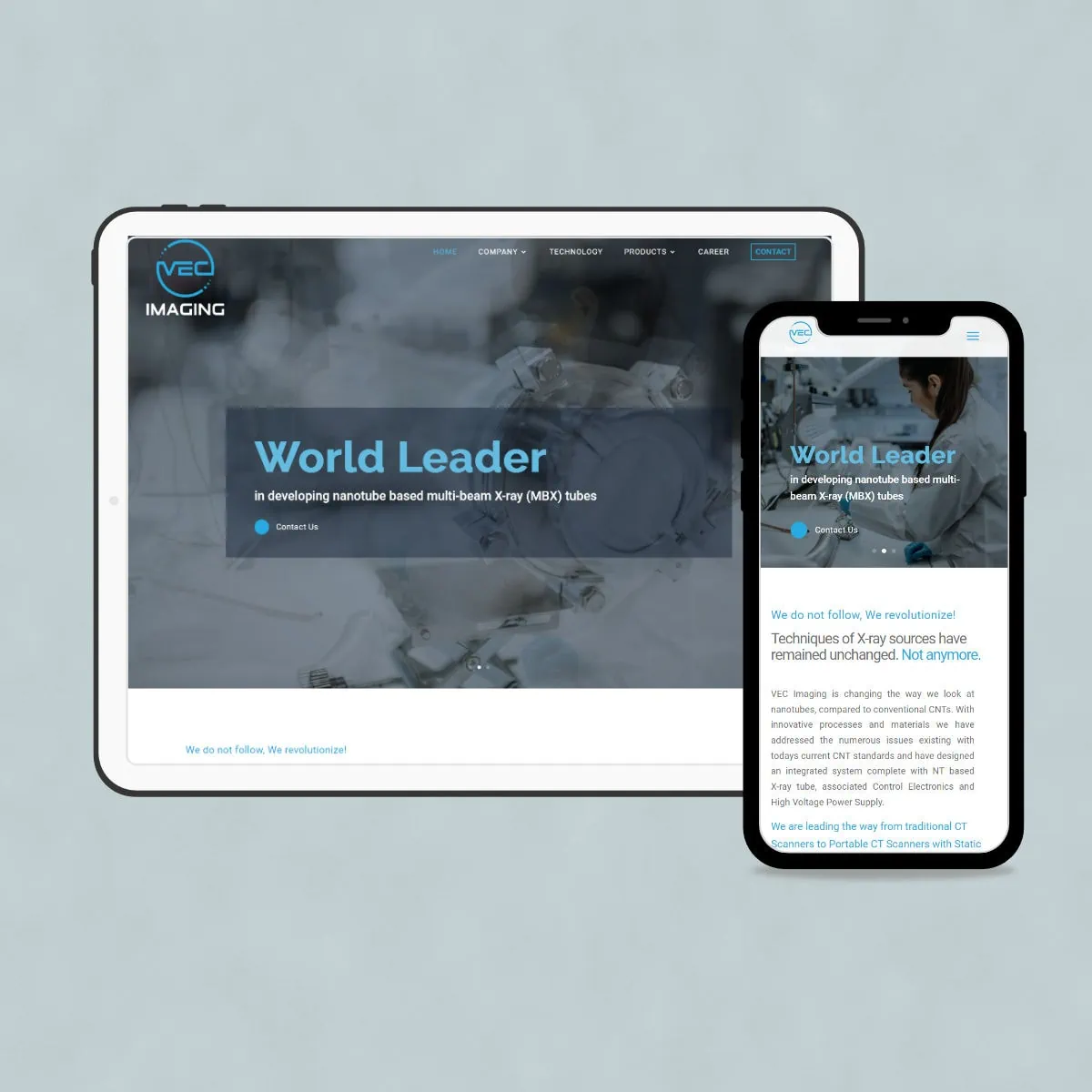 VEC Imaging Website Mockup