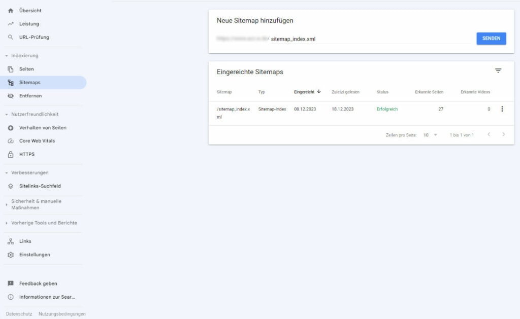 Sitemap in Google Search Console einfügen