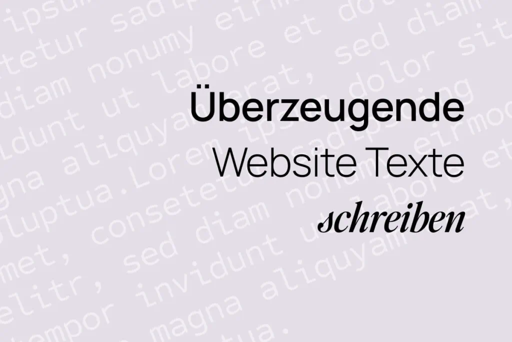 Website Texte schreiben