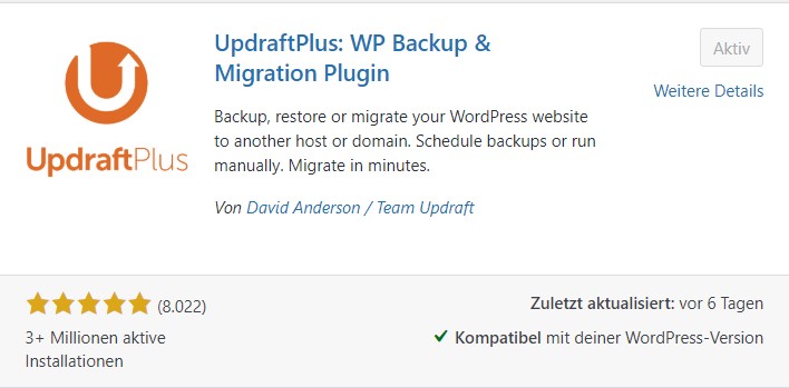Updraft Plus WordPress Plugins