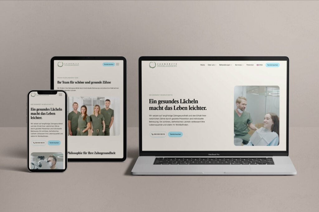 Website für professionelle Außenwirkung