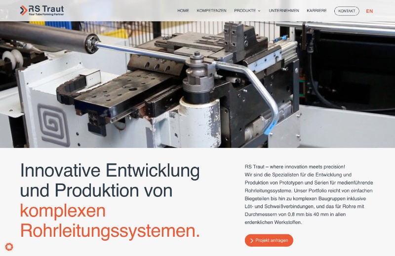 Webdesign Industrieunternehmen