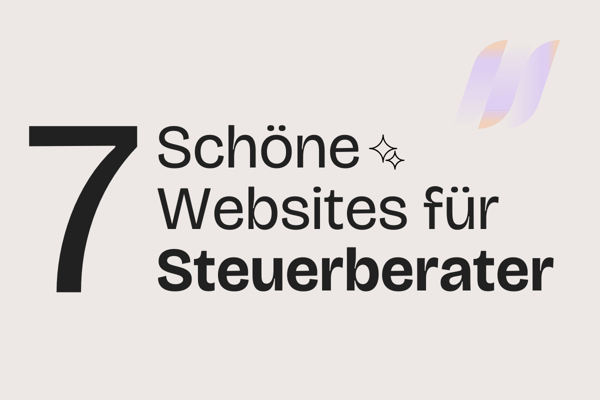 7 Schöne Websites für Steuerberater