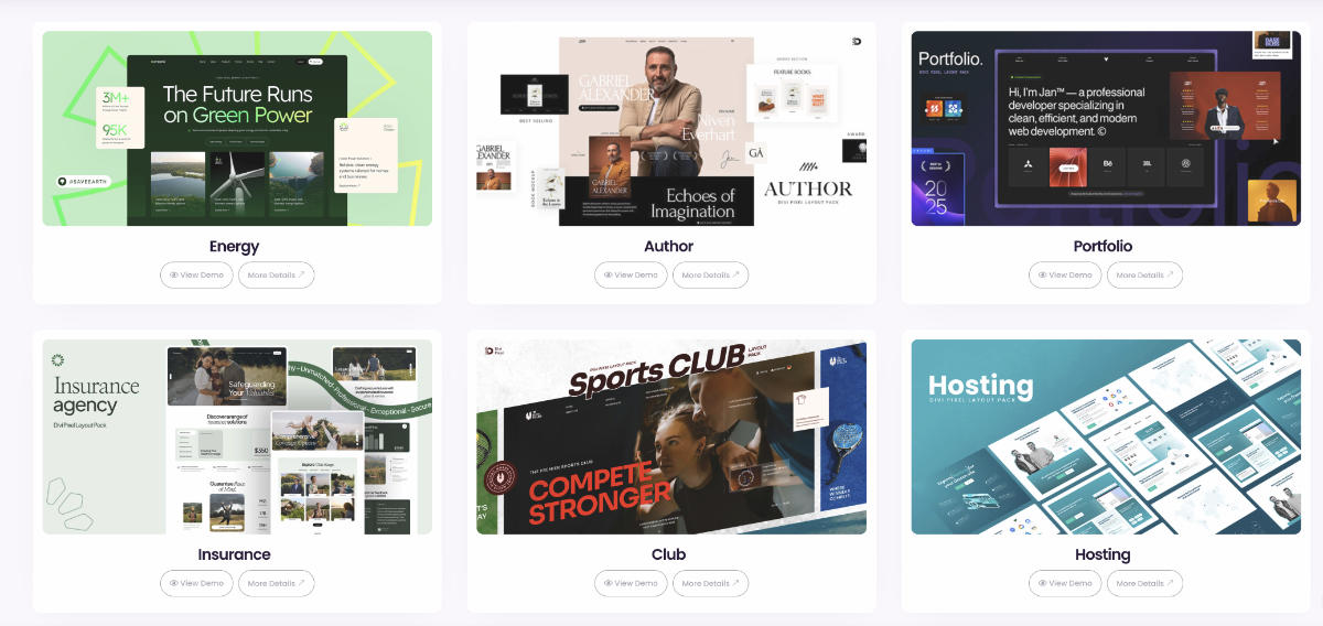 Divi Pixel Layouts