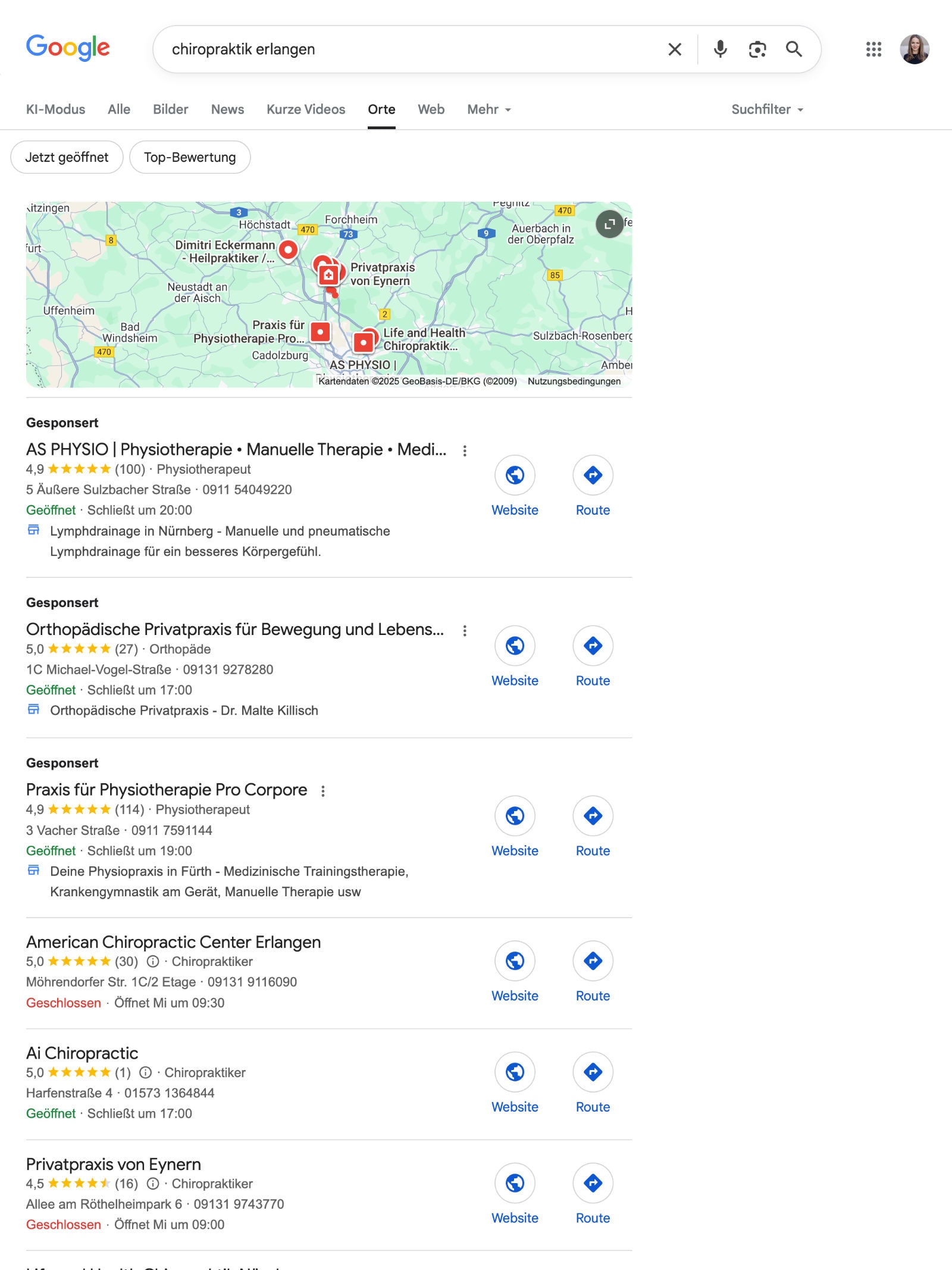 SEO Nürnberg Google Maps